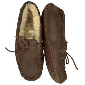 UGG Dakota Espresso Brown Suede Luxury Old Money Women's Loafer Slippers Sz 10
